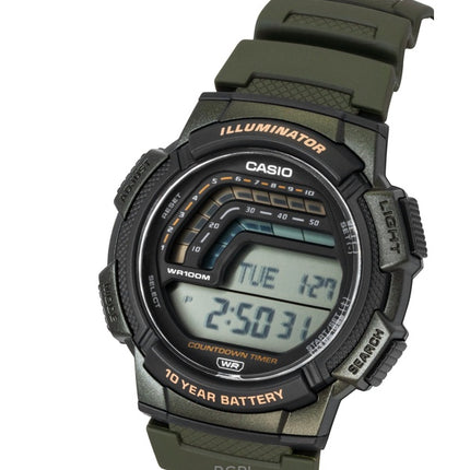 Casio digitalt hartsarmband kvarts WS-1800-3AV 100M herrklocka