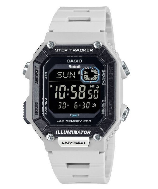 Casio Standard Digital Smartphone Link Step Tracker Resin Armband Quartz WS-B1000-8BV 100M Herrklocka