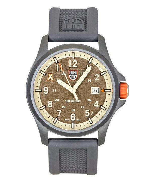 Luminox Bear Grylls Survival Land gummirem brun urtavla kvarts XB.3716 100M herrklocka