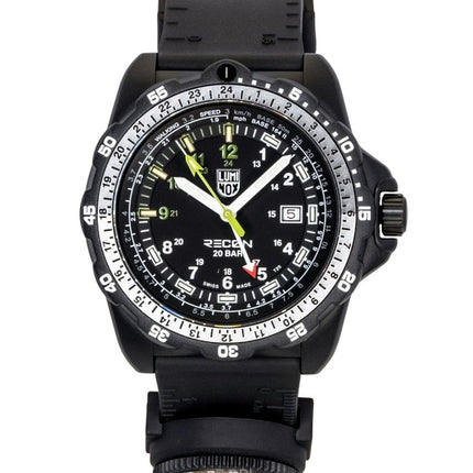 Luminox Recon Nav Spec GMT gummiarmband svart urtavla kvarts dykarklocka XL.8837.SET 200M herrklocka