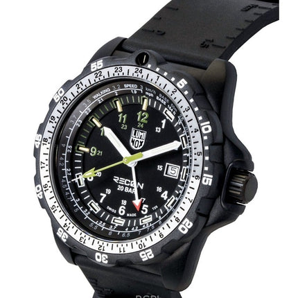 Luminox Recon Nav Spec GMT gummiarmband svart urtavla kvarts dykarklocka XL.8837.SET 200M herrklocka