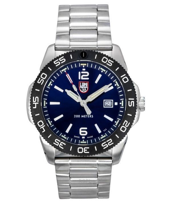 Luminox Pacific Diver rostfritt stål Blue Dial Quartz XS.3123 200M herrklocka