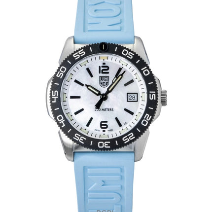 Luminox Pacific Diver Ripple gummirem pärlemorurtavla kvarts dykarklocka XS.3124M 200M unisex