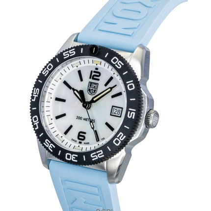 Luminox Pacific Diver Ripple gummirem pärlemorurtavla kvarts dykarklocka XS.3124M 200M unisex
