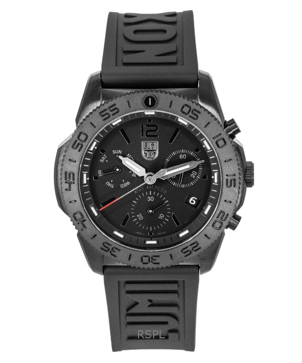 Luminox Pacific Diver Chronograph gummiband svart urtavla kvarts XS.3141.BO.1 200M herrklocka