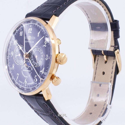 Renoverad Zeppelin-serie LZ 129 Hindenburg Tysklandstillverkad 7038-3 70383 herrklocka