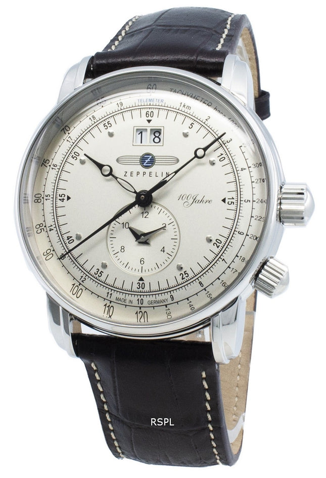 Zeppelin 100 Jahre 7640-1 76401 Quartz Tachymeter Herrklocka
