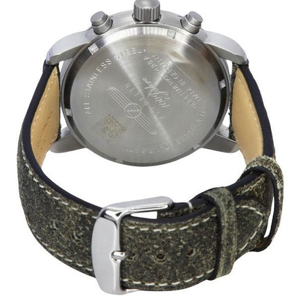 Zeppelin 100 Jahre Chronograph LÃ¤derrem GrÃ¶n Urtavla Quartz 86804 Herrklocka