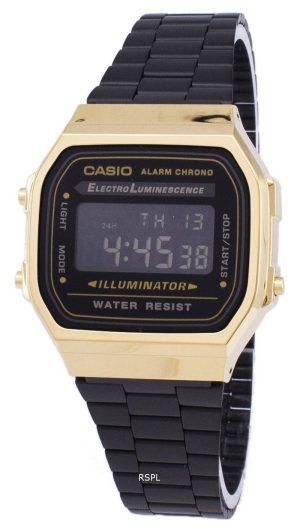 Casio Vintage Chronograph Alarm Digital A168WEGB-1B Unisex klocka