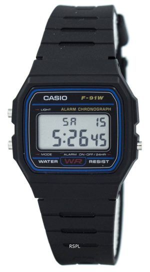 Casio Classic sport Chronograph F-91W-1SDG F-91W-1S mäns klocka