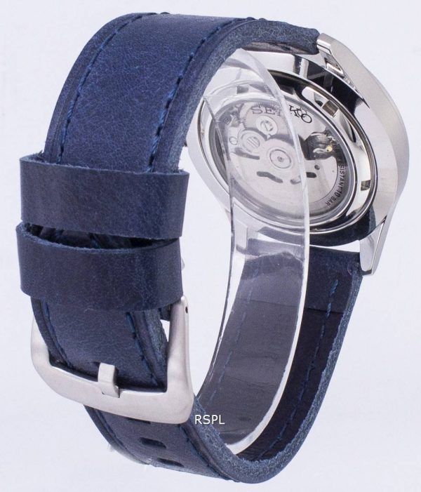 Seiko 5 Sport SNZG11K1-LS13 automatisk mörkt blå läder rem mäns klockor