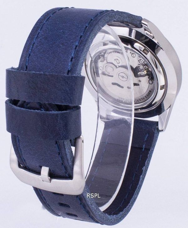 Seiko 5 Sport SNZG15K1-LS13 automatisk mörkt blå läder rem mäns klockor