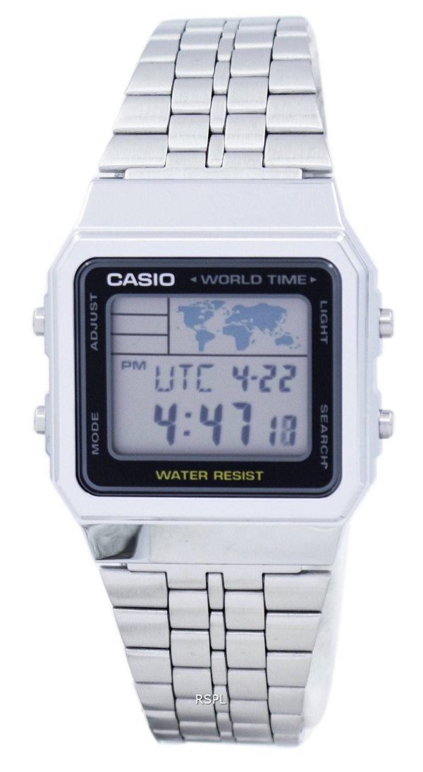 Casio larm världen tid-Digital A500WA-1DF herrklocka
