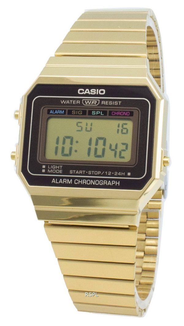 Casio Youth Vintage A700WG-9A Alarm Chronograph Quartz Herrklocka