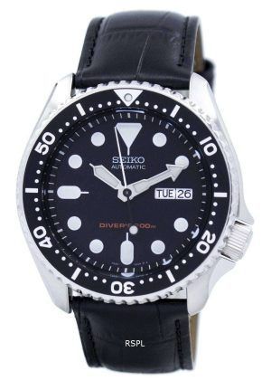 Seiko Automatic Diver&#39,s 200M Ratio Black Leather SKX007K1-LS6 Herrklocka