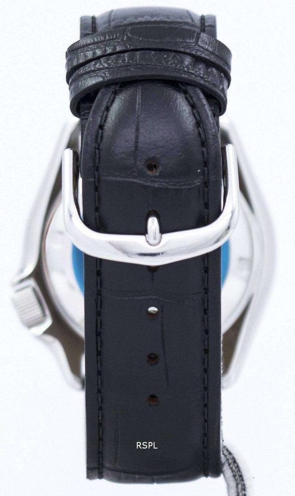 Seiko Automatic Diver&#39,s Ratio Black Leather SKX009J1-LS6 200M Herrklocka