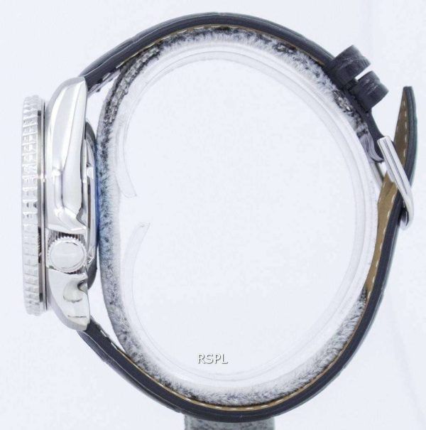Seiko Automatic Diver&#39,s 200M Ratio Black Leather SKX009K1-LS6 Herrklocka