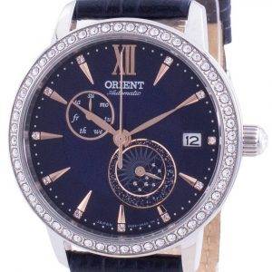 Orient Sun  Moon Phase Diamond Accents Automatic Japan Made RA-AK0006L00C Womens Watch