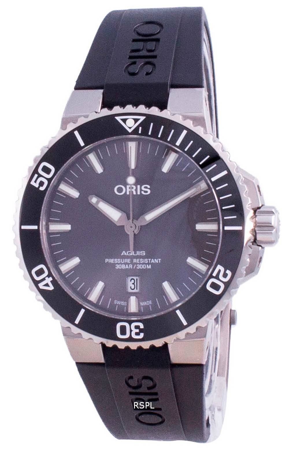 Oris Aquis Date Automatic Diver&#39,s Titanium 01-733-7730-7153-07-4-24-64TEB 300M Herrklocka