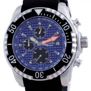 Ratio Free Diver Chronograph Nylon Quartz Diver&#39,s 48HA90-17-CHR-BLU-var-NATO4 200M Herrklocka