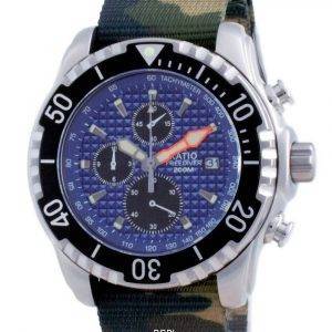 Ratio Free Diver Chronograph Nylon Quartz Diver&#39,s 48HA90-17-CHR-BLU-var-NATO5 200M Herrklocka