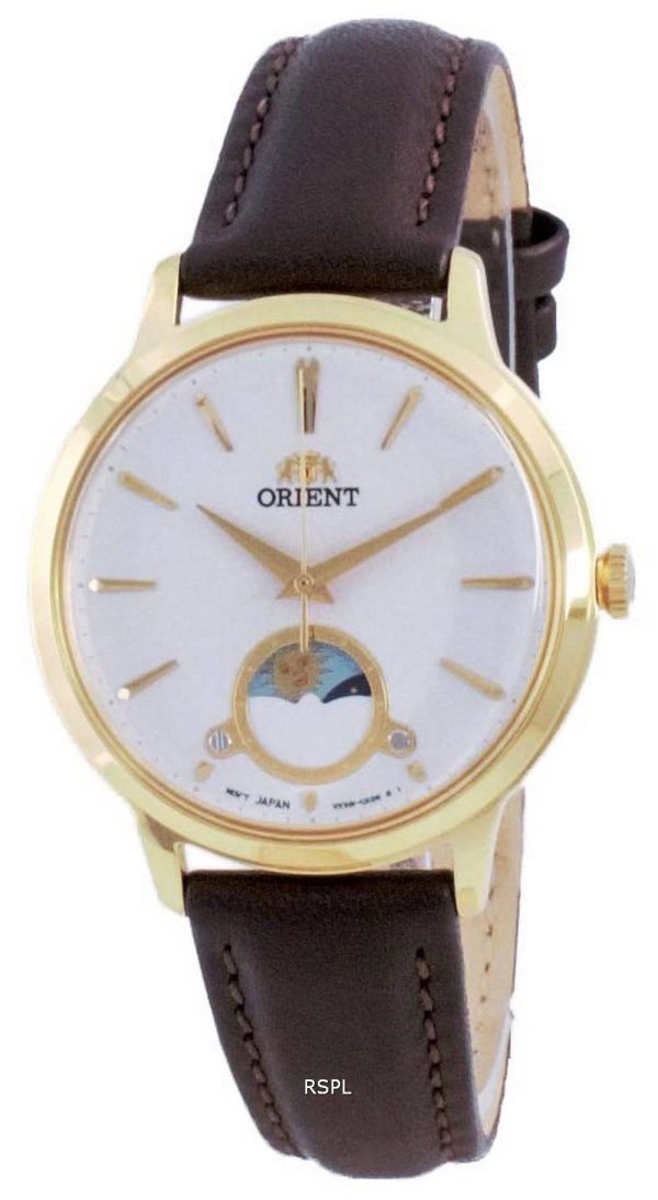 Orient Classic Sun &amp, Moon White Dial Quartz RA-KB0003S10B Damklocka