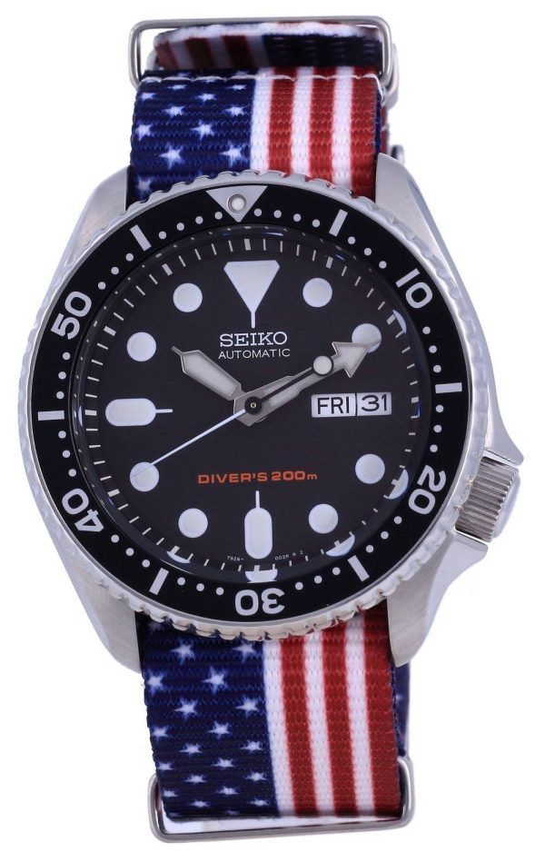 Seiko Automatic Diver&#39,s Polyester SKX007K1-var-NATO27 200M Herrklocka