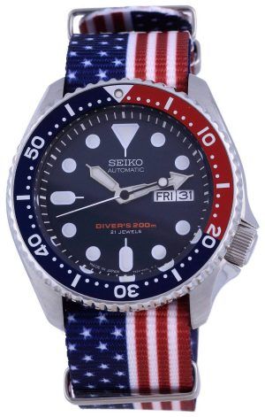 Seiko Automatic Diver&#39,s Polyester Japan Made SKX009J1-var-NATO27 200M Herrklocka