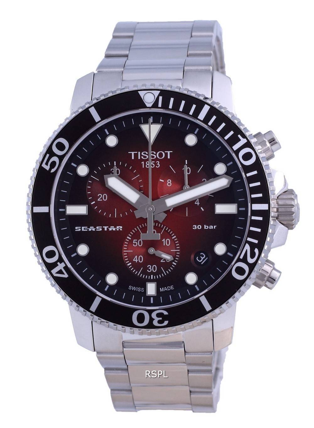 Tissot T-Sport Seaster 1000 Chronograph Diver&#39,s Quartz T120.417.11.421.00 T1204171142100 300M Herrklocka