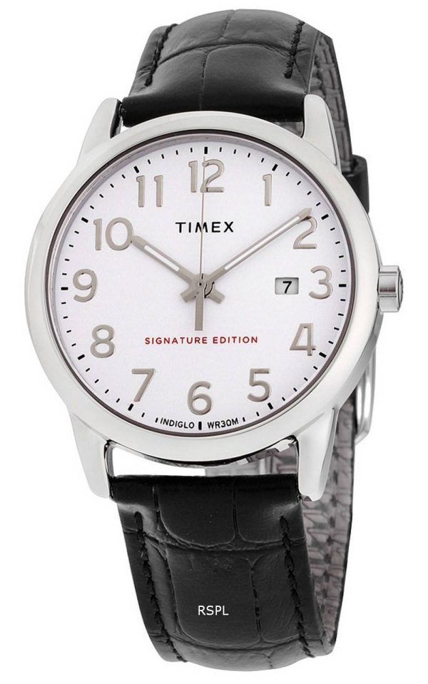 Timex Easy Reader Signature Edition LÃ¤derrem Kvarts TW2R64900 Herrklocka