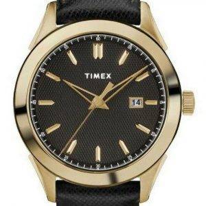 Timex Torrington Black Dial LÃ¤derrem Kvarts TW2R90400 Herrklocka