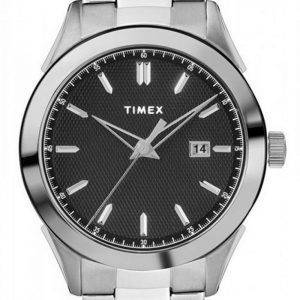 Timex Torrington svart urtavla rostfritt stÃ¥l kvarts TW2R90600 herrklocka