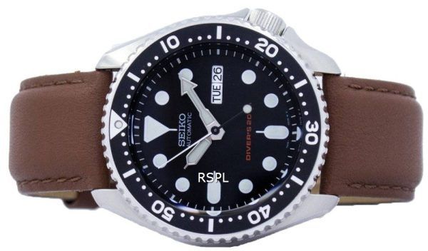 Seiko Automatic Diver&#39,s 200M Ratio Brown Leather SKX007K1-LS12 Herrklocka