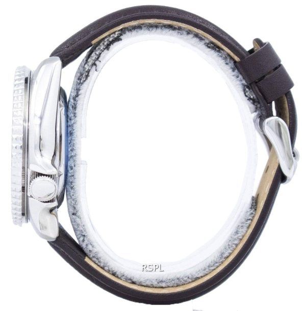 Seiko Automatic Divers baserat mörkbrunt läder SKX011J1-LS11 200M mäns klockor
