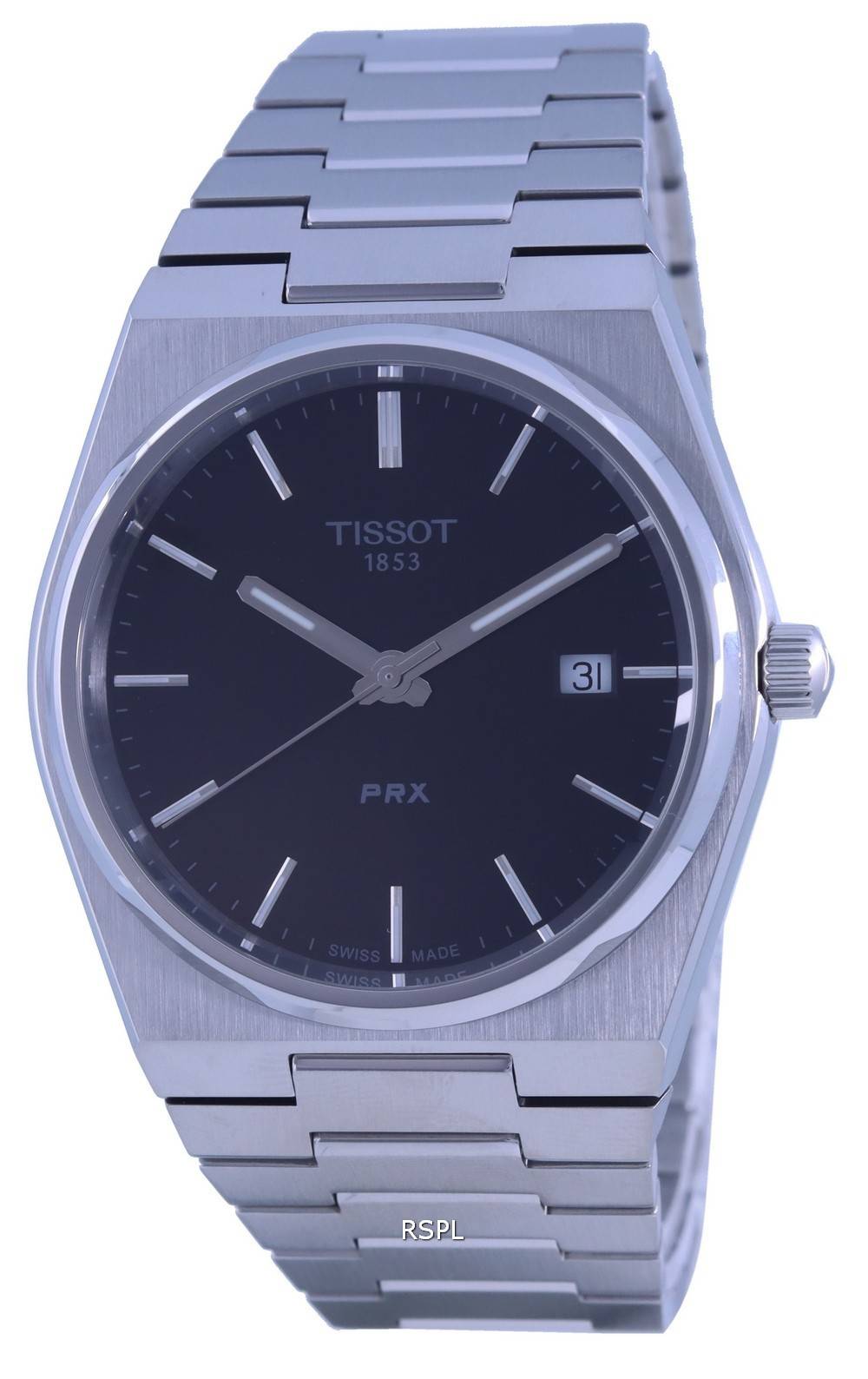 Tissot T-Classic PRX Black Dial Quartz T137.410.11.051.00 T1374101105100 100M herrklocka