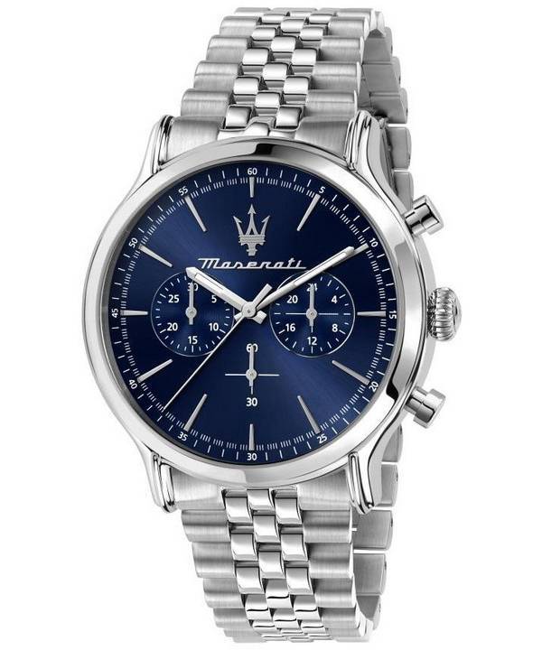 Maserati Epoca Chronograph rostfritt stål Blue Dial Quartz R8873618024 100M herrklocka