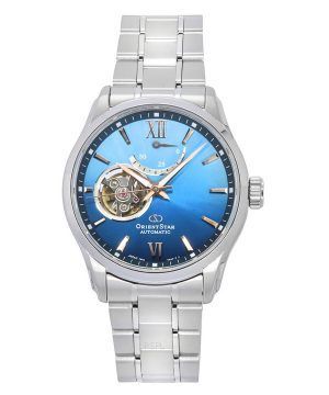 Orient Star Contemporary Limited Edition Open Heart Blue Dial Automatisk RE-AT0017L00B 100M herrklocka med extra rem