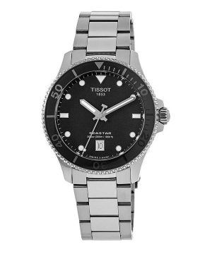 Tissot T-Sport Seastar 1000 rostfritt stål Black Dial Quartz Diver&#39,s T120.210.11.051.00 300M unisexklocka